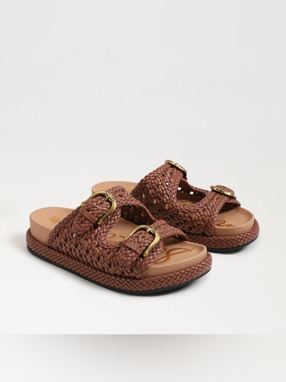 NWOB- Sam Edelman Reid Woven Double Buckle Platform Sandals